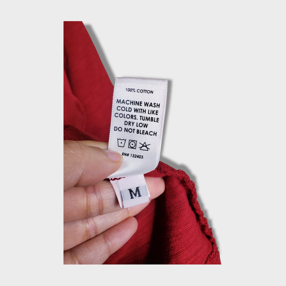 Cotton Citizen Short Sleeve Boxy Tee Crew Neck Shirt Red 100% Cotton Women's Med - Picture 4 of 6